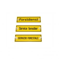 Plaque ALU "Service forestier" Texte: français, Grandeur cm: 32/9