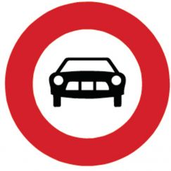 2.03 Circulation interdite aux voitures autom. Ø cm: 60, Exécution: Scotchlite HIP