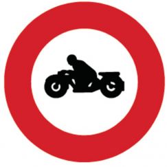 2.04 Circulation interdite aux motocycles Ø cm: 40, Exécution: Scotchlite HIP