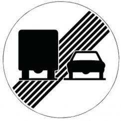 2.56 Fin de l'interdiction de dépasser aux camion Ø cm: 60, Exécution: Scotchlite HIP