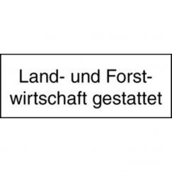 10.051 Plaque supplémentaire HIP Grandeur cm: 40/20, Texte: Land- und Forst....