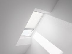 Store plissé white line blanc 94 cm x 160 cm VELUX INTEGRA® Solar automatique
