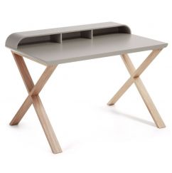 Scrivania Success grigio chiaro, legno chiaro