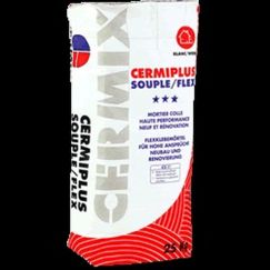 cermiplus Blanc, 25kg, mortier polyvalent avec d'excellentes propriétés d'adhérence et de flexibilité