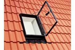 Estrich-Fenster PU 54 cm x 83 cm Polyurethan schwarz mit Eindeckrahmen    