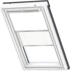 Store d'obscurcissement duo blanc Store plissé blanc 78 cm x 140 cm    