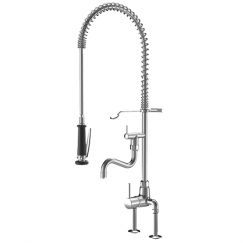 Mitigeur à levier|Bec orientable KWC GASTRO chromeline 24.503.114.000