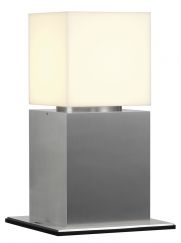 SQUARE POLE 30, E27, Lampadaire extérieur, inox 304, max. 20W, IP44