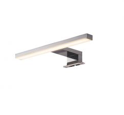 Luminaire de miroir LED DORISA, court, chrome, 4000K, IP44