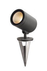 Borne d'éclairage et de balisage d’extérieur HELIA, LED, 3000K, rond, anthracite, 15W, convertible en spot sur piquet